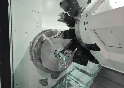 Machining an overhead crane wheel