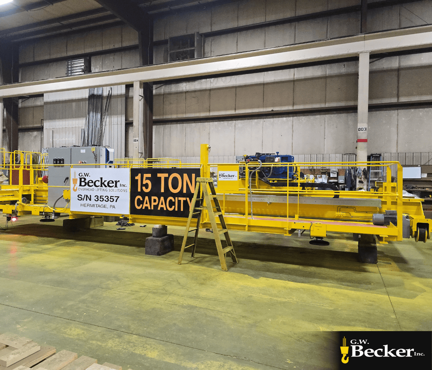 15 Ton Top Running Single Girder Bridge Crane System