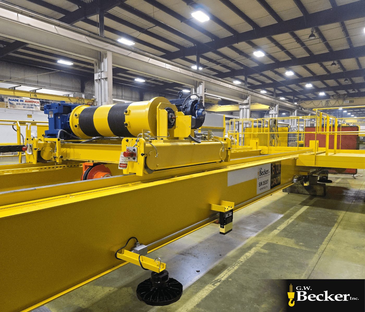 15 Ton Top Running Single Girder Bridge Crane System