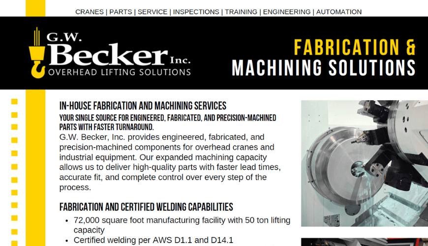 New Fab & Machine Brochure
