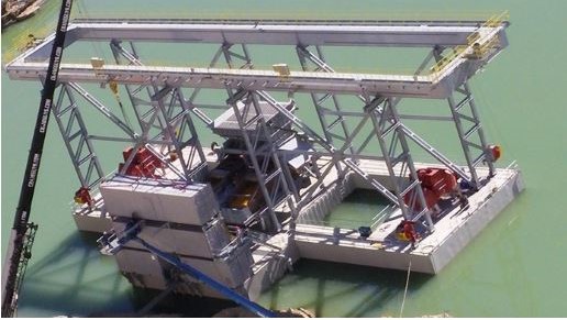 Twin 50 Ton Dredge Bridge and Leg Structure (#24621)